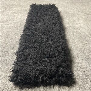 Black Fuzzy Women's Scarf